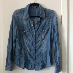 Denim Button-Up Shirt